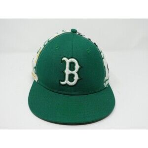 Boston Red Sox Green Multi Logo New Era 59FIFTY Hat 6 7/8 Fitted MLB